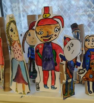 Student created cut-out dolls