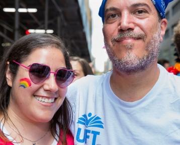 Adriana Cortez and Jason Pensiero of PS 72 in East Harlem show their pride.