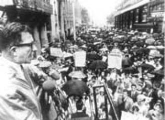 Albert Shanker at Rally