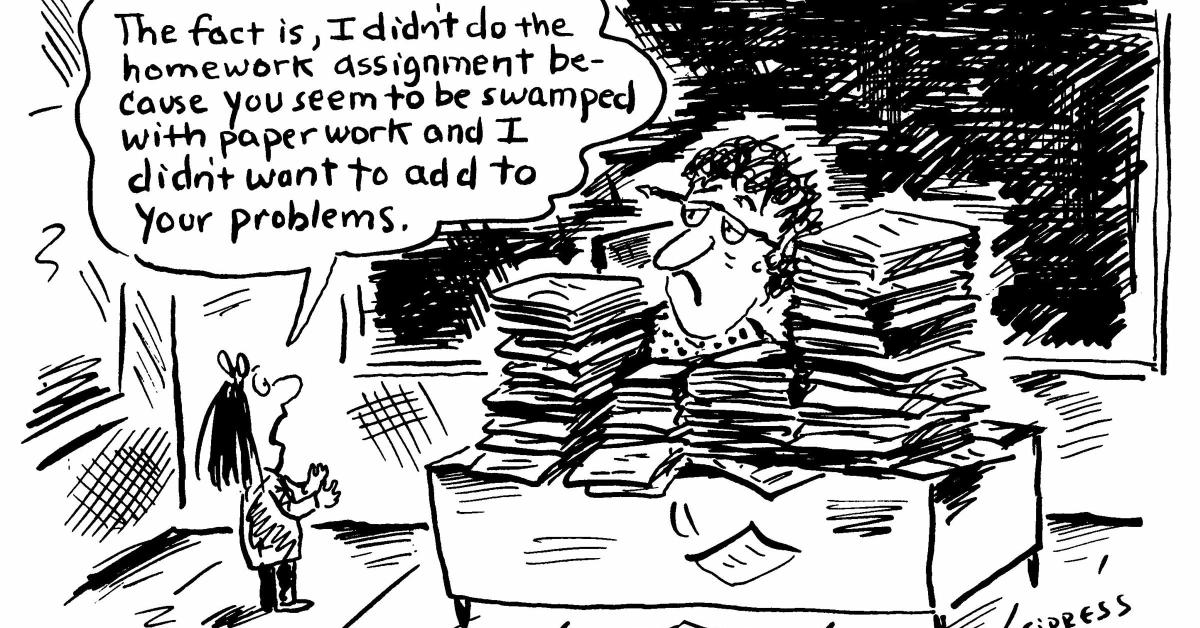 Buried under paperwork